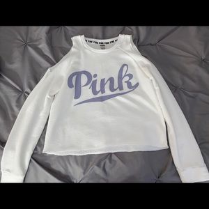 White&Grey long sleeve| PINK